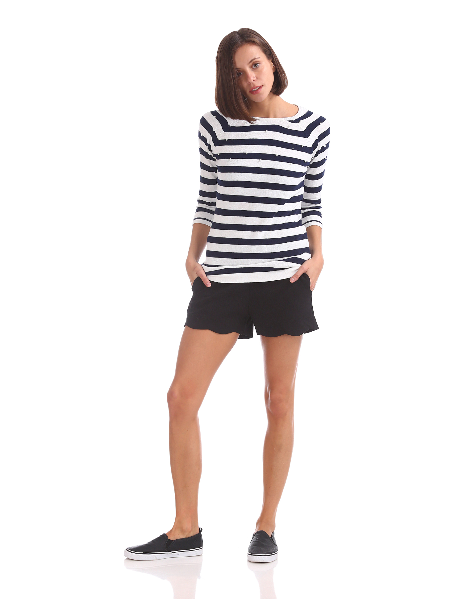 U.S. Polo Assn. Women Casual Wear Striped Top